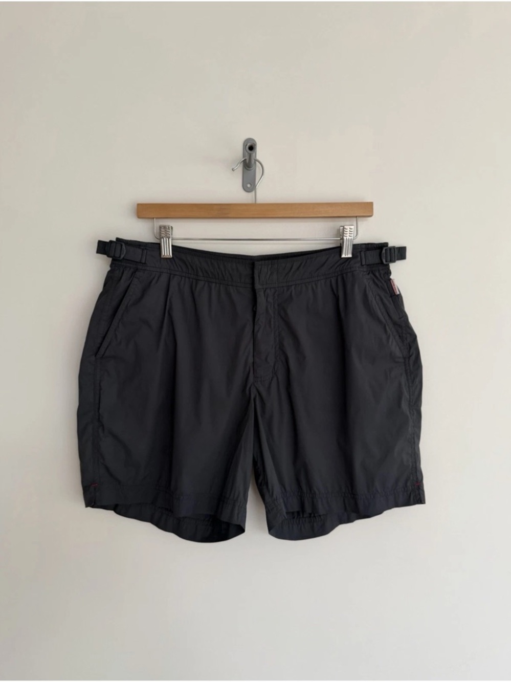 Orlebar Brown Swimming Shorts Beach Bulldog Sport Dark Grey Sz36 Resort Luxury